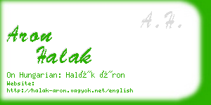 aron halak business card